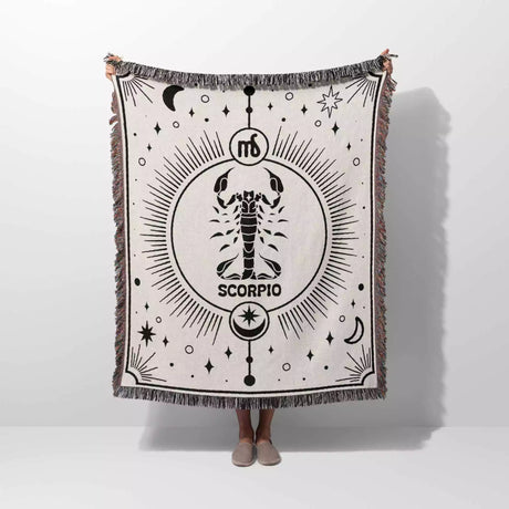 Scorpio Zodiac Blanket, Unique Birthday Gift Idea for Women and Men - DesignerOllie.com