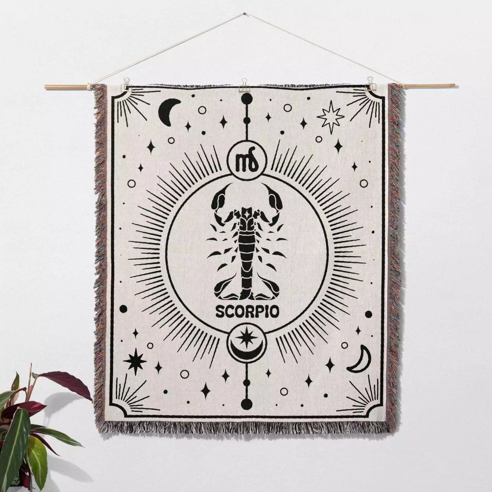 Scorpio Zodiac Blanket, Unique Birthday Gift Idea for Women and Men - DesignerOllie.com