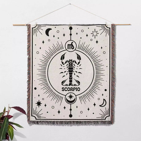 Scorpio Zodiac Blanket, Unique Birthday Gift Idea for Women and Men - DesignerOllie.com