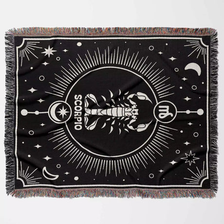Scorpio Zodiac Blanket, Unique Birthday Present for Wife and Husband - DesignerOllie.com