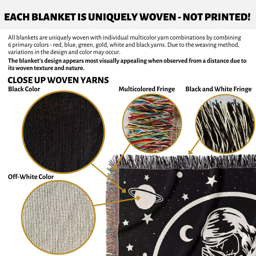 Scorpio Zodiac Sign Astrology Woman Woven Throw Blanket Tapestry Blanket - DesignerOllie.com