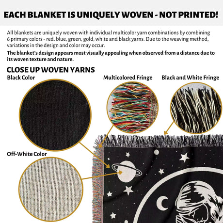 Scorpio Zodiac Sign Astrology Woman Woven Throw Blanket Tapestry Blanket - DesignerOllie.com