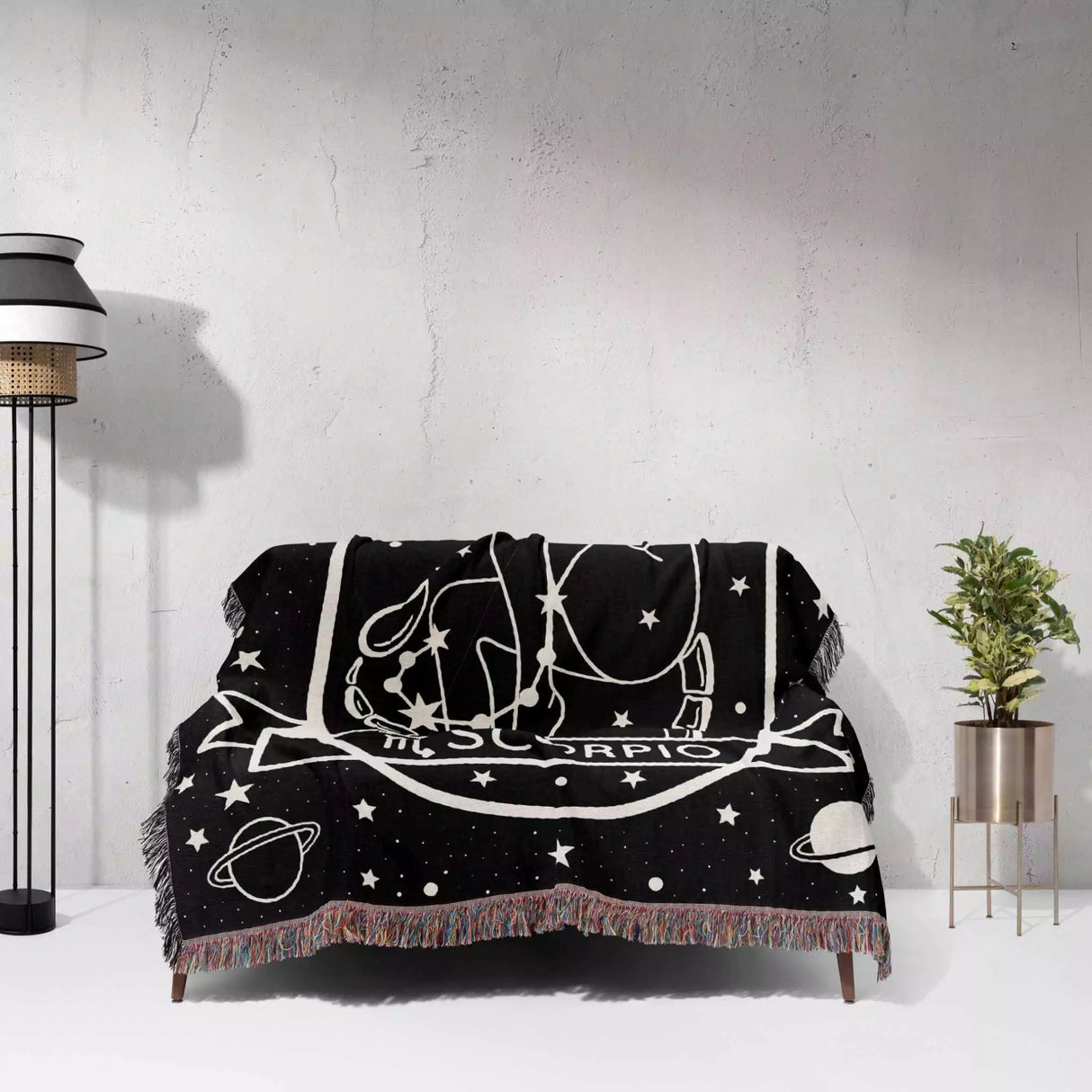 Scorpio Zodiac Sign Astrology Woman Woven Throw Blanket Tapestry Blanket - DesignerOllie.com
