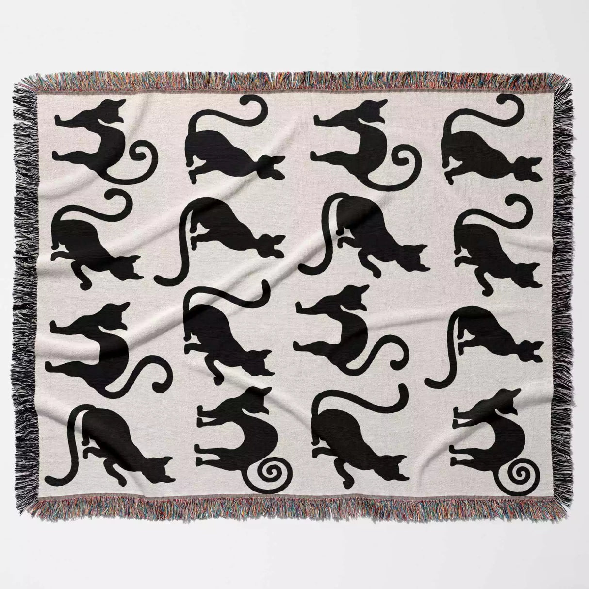 Spooky Cats Woven Throw Blanket - DesignerOllie.com