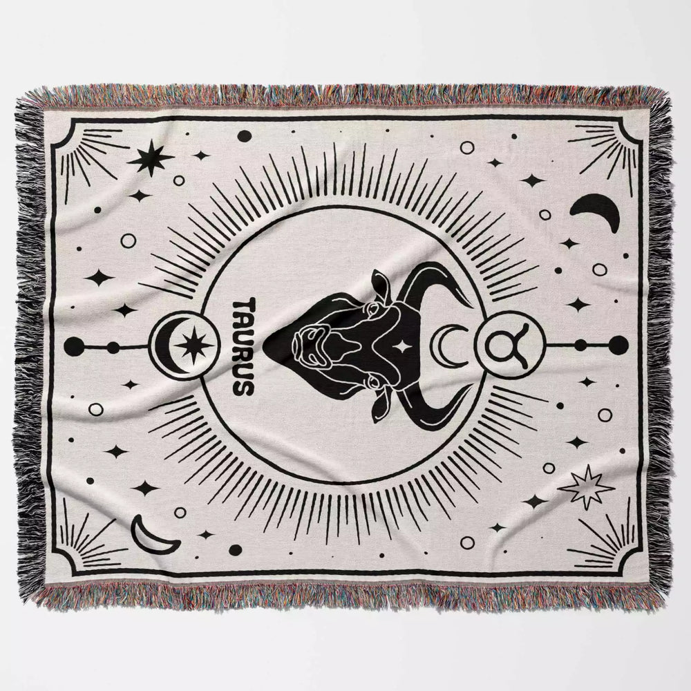 Taurus Zodiac Blanket, Unique Birthday Gift Idea for Women and Men - DesignerOllie.com