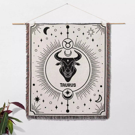 Taurus Zodiac Blanket, Unique Birthday Gift Idea for Women and Men - DesignerOllie.com