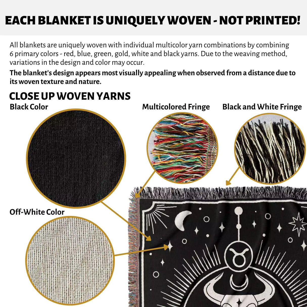 Taurus Zodiac Blanket, Unique Birthday Present for Wife and Husband - DesignerOllie.com