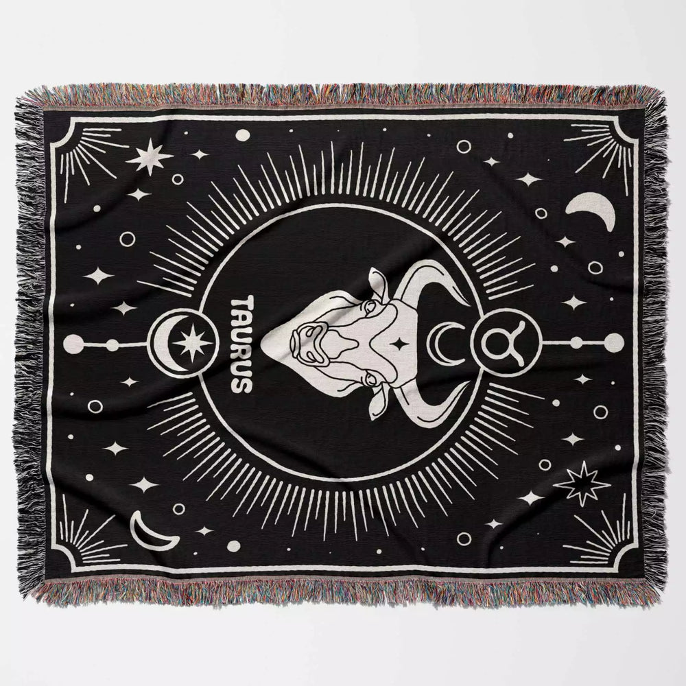 Taurus Zodiac Blanket, Unique Birthday Present for Wife and Husband - DesignerOllie.com