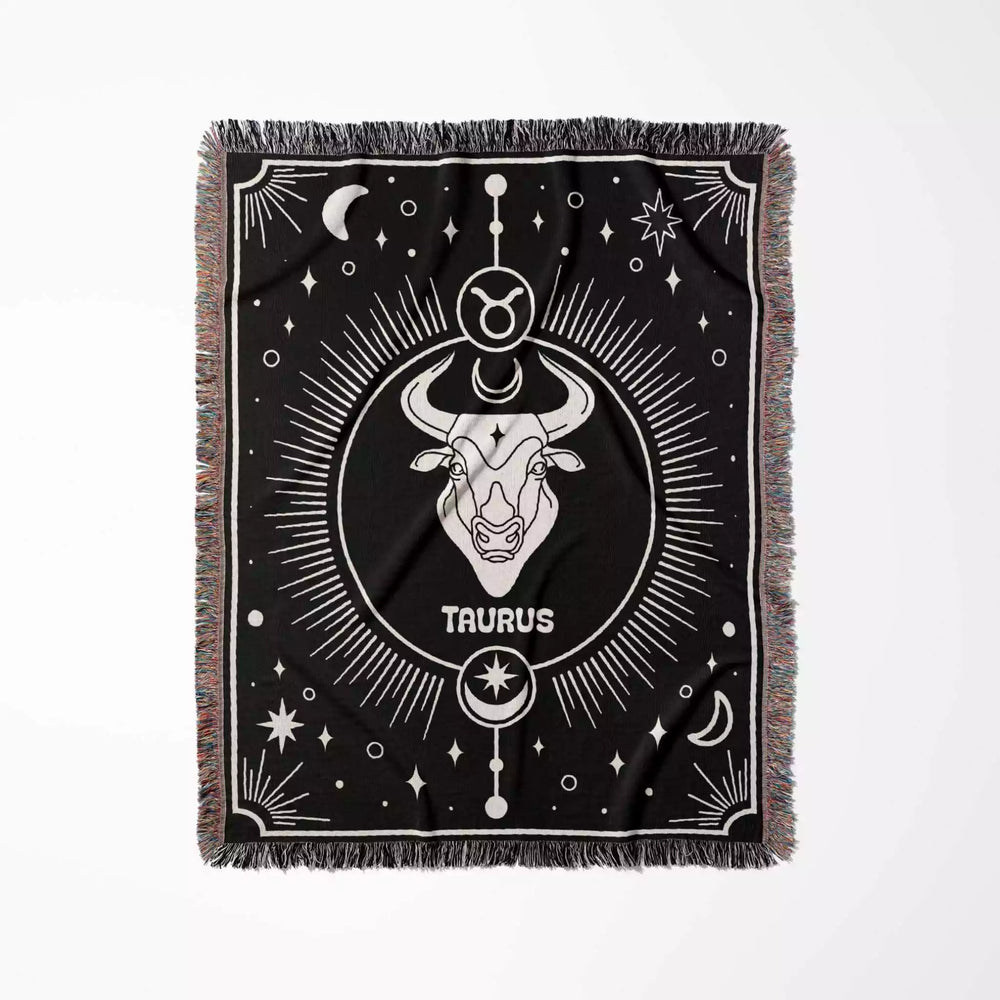 Taurus Zodiac Blanket, Unique Birthday Present for Wife and Husband - DesignerOllie.com