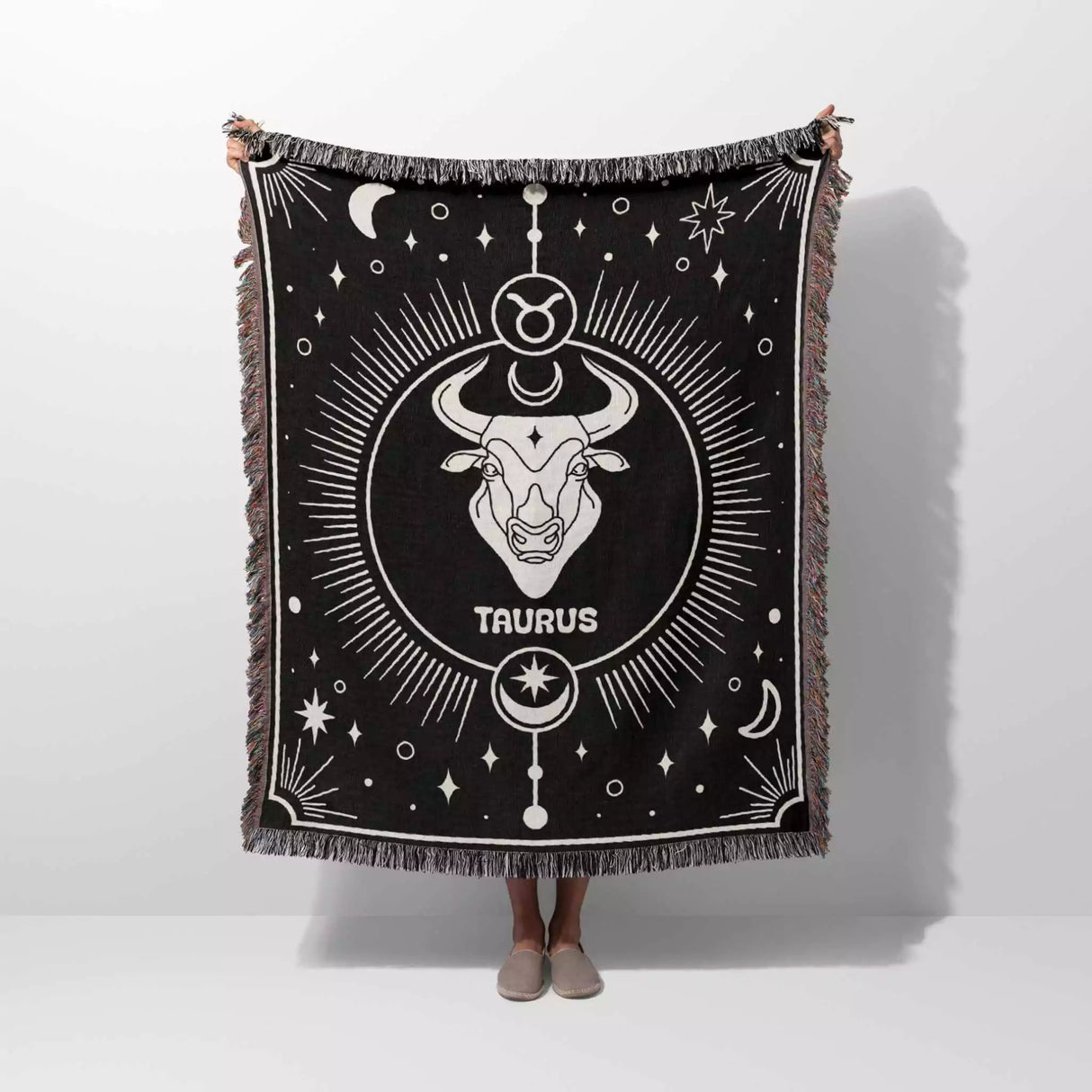 Taurus Zodiac Blanket, Unique Birthday Present for Wife and Husband - DesignerOllie.com