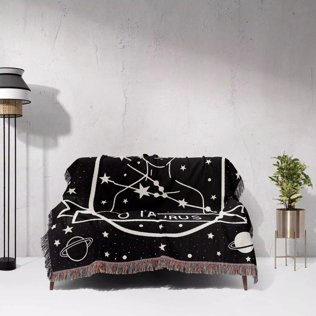 Taurus Zodiac Sign Astrology Woman Woven Throw Blanket Tapestry - DesignerOllie.com