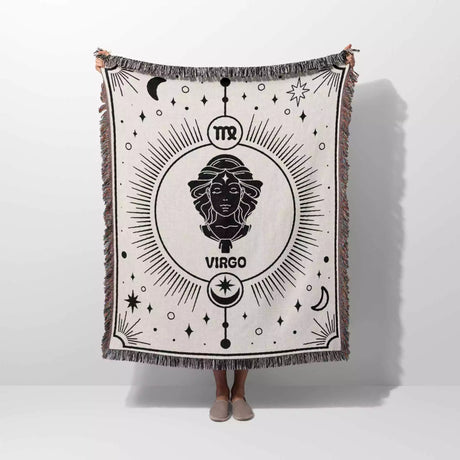 Virgo Zodiac Blanket, Unique Birthday Gift Idea for Women and Men - DesignerOllie.com