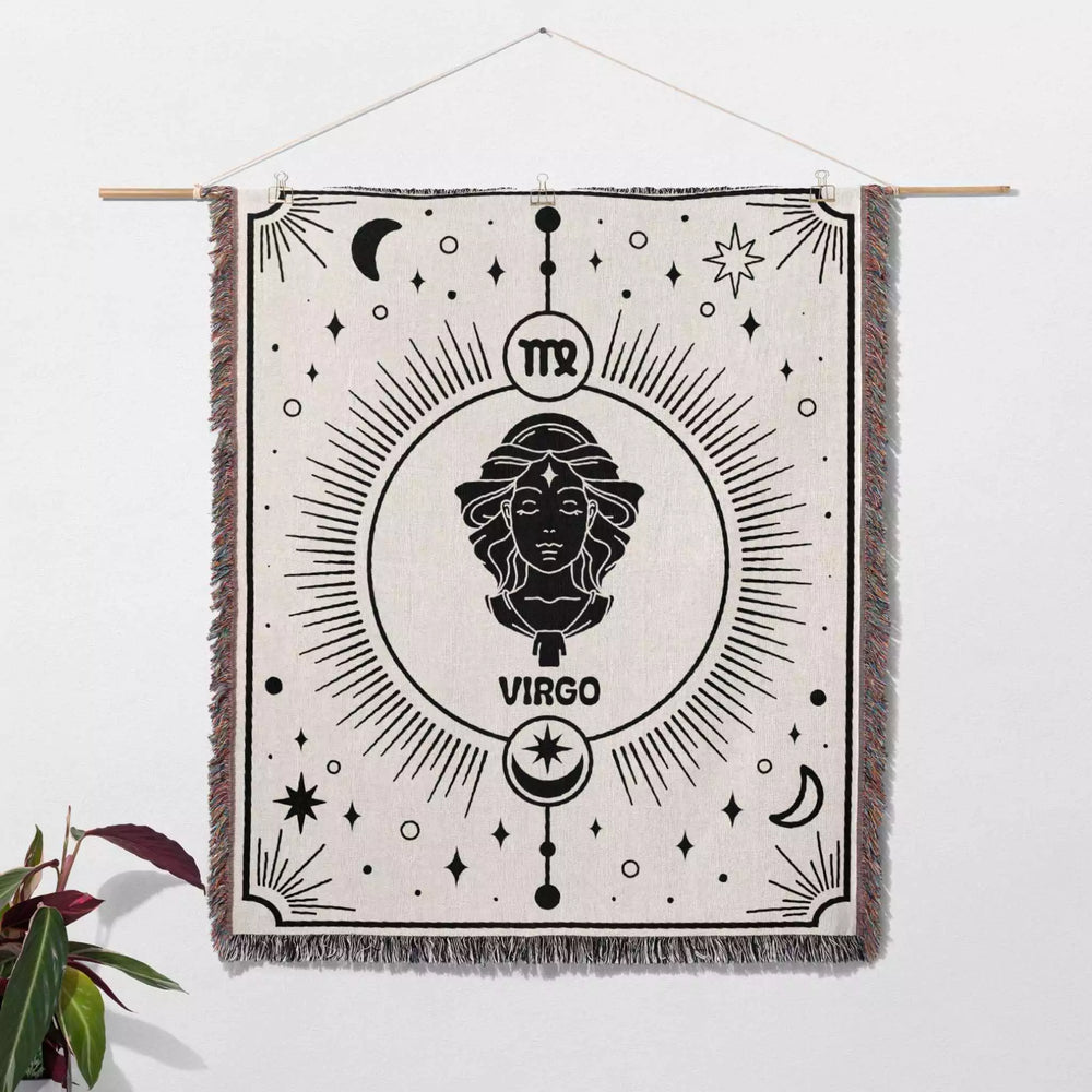 Virgo Zodiac Blanket, Unique Birthday Gift Idea for Women and Men - DesignerOllie.com