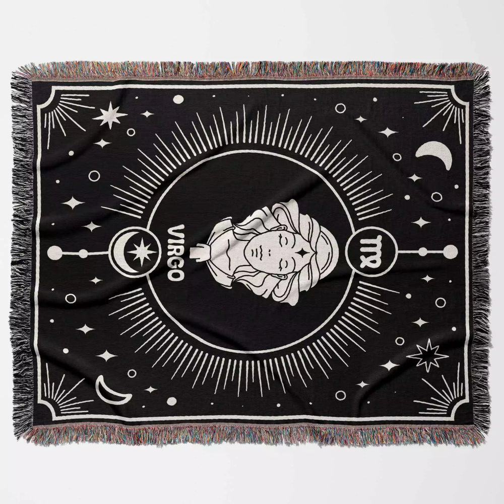 Virgo Zodiac Blanket, Unique Birthday Present for Wife and Husband - DesignerOllie.com