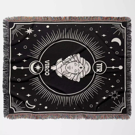 Virgo Zodiac Blanket, Unique Birthday Present for Wife and Husband - DesignerOllie.com