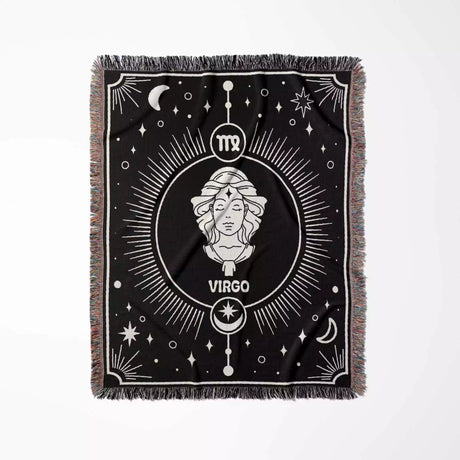 Virgo Zodiac Blanket, Unique Birthday Present for Wife and Husband - DesignerOllie.com