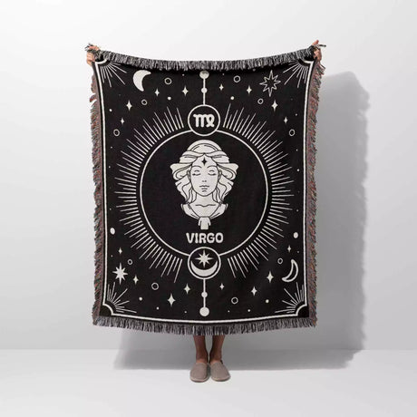 Virgo Zodiac Blanket, Unique Birthday Present for Wife and Husband - DesignerOllie.com
