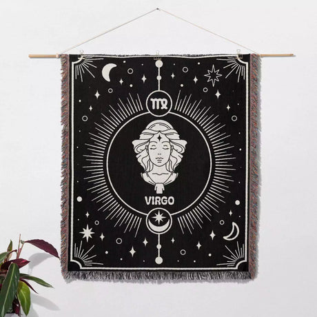 Virgo Zodiac Blanket, Unique Birthday Present for Wife and Husband - DesignerOllie.com