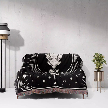 Virgo Zodiac Blanket, Unique Birthday Present for Wife and Husband - DesignerOllie.com