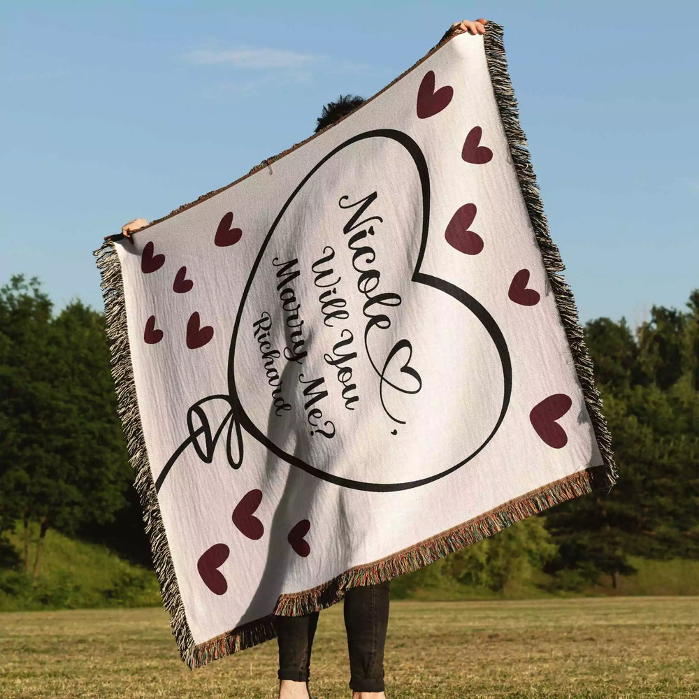 Will You Marry Me Proposal Blanket Heart Balloon - DesignerOllie.com