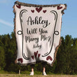 Will You Marry Me Proposal Blanket with Frame - DesignerOllie.com