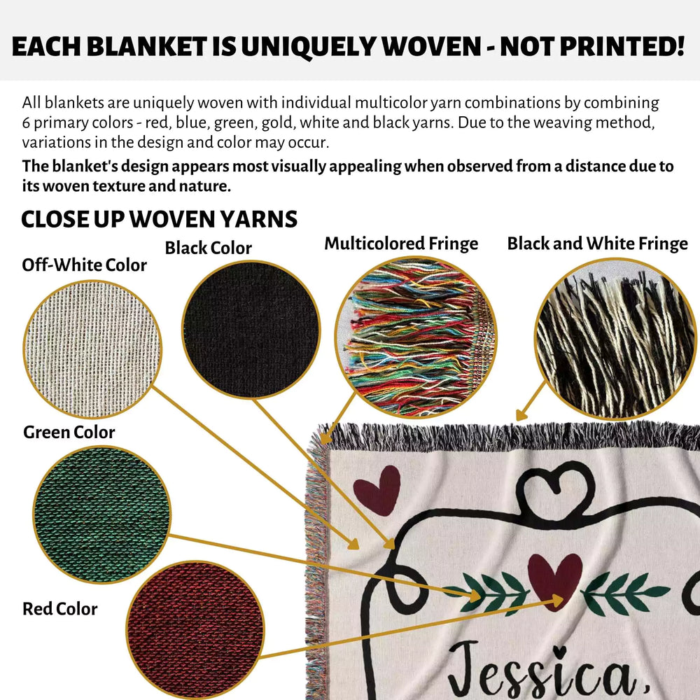 Will You Marry Me Proposal Blanket with Frame and Hearts - DesignerOllie.com