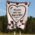 Will You Marry Me Proposal Blanket with Heart Balloon - DesignerOllie.com