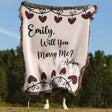 Will You Marry Me Proposal Blanket with Heart Chain - DesignerOllie.com