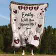 Will You Marry Me Proposal Blanket with Love Hearts - DesignerOllie.com
