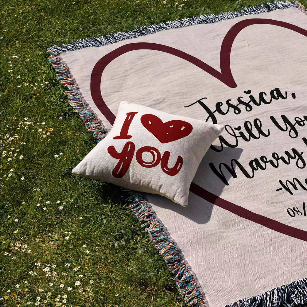 Proposal Will You Marry Me Simple Red Heart - DesignerOllie.com