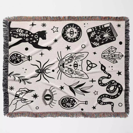 Witchy Woven Throw Blanket - DesignerOllie.com