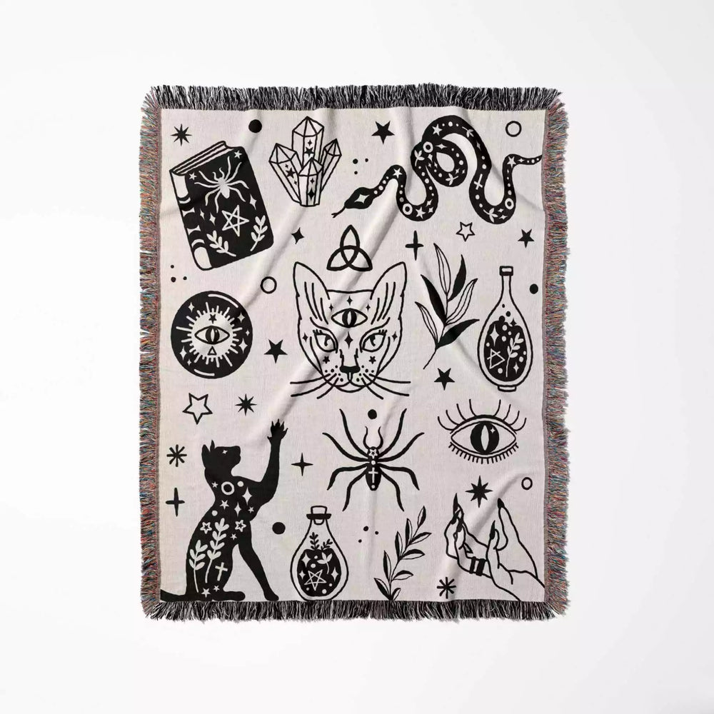 Witchy Woven Throw Blanket - DesignerOllie.com