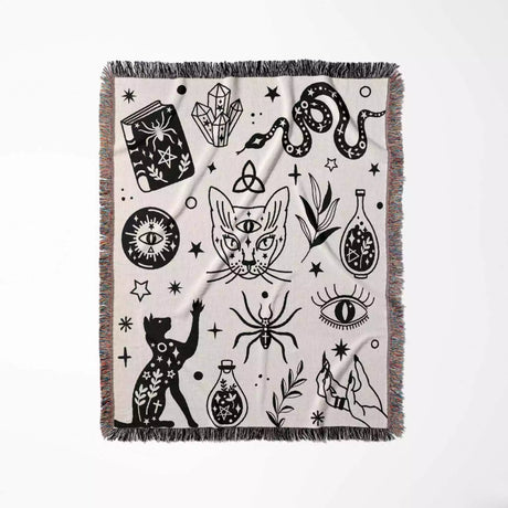 Witchy Woven Throw Blanket - DesignerOllie.com