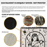 Pisces Zodiac Sign Astrology Woman Woven Throw Blanket and Tapestry Blanket