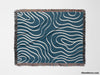 Abstract Lines Modern Art Blue Woven Throw Blanket and Tapestry