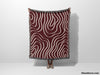 Abstract Lines Modern Art Red Woven Throw Blanket and Tapestry