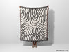 Abstract Lines Modern Black and White Woven Throw Blanket and Tapestry