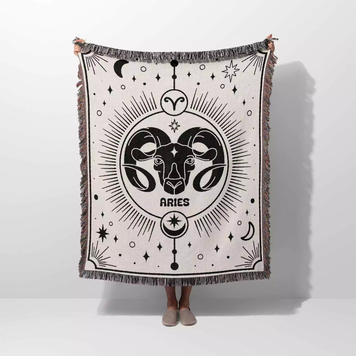 Aries Zodiac Blanket, Unique Birthday Gift Idea for Women and Men - DesignerOllie.com