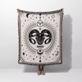 Aries Zodiac Blanket, Unique Birthday Gift Idea for Women and Men - DesignerOllie.com