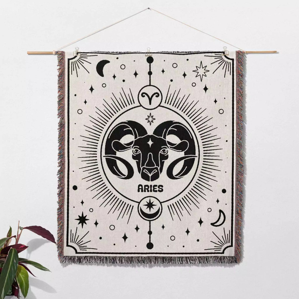 Aries Zodiac Blanket, Unique Birthday Gift Idea for Women and Men - DesignerOllie.com