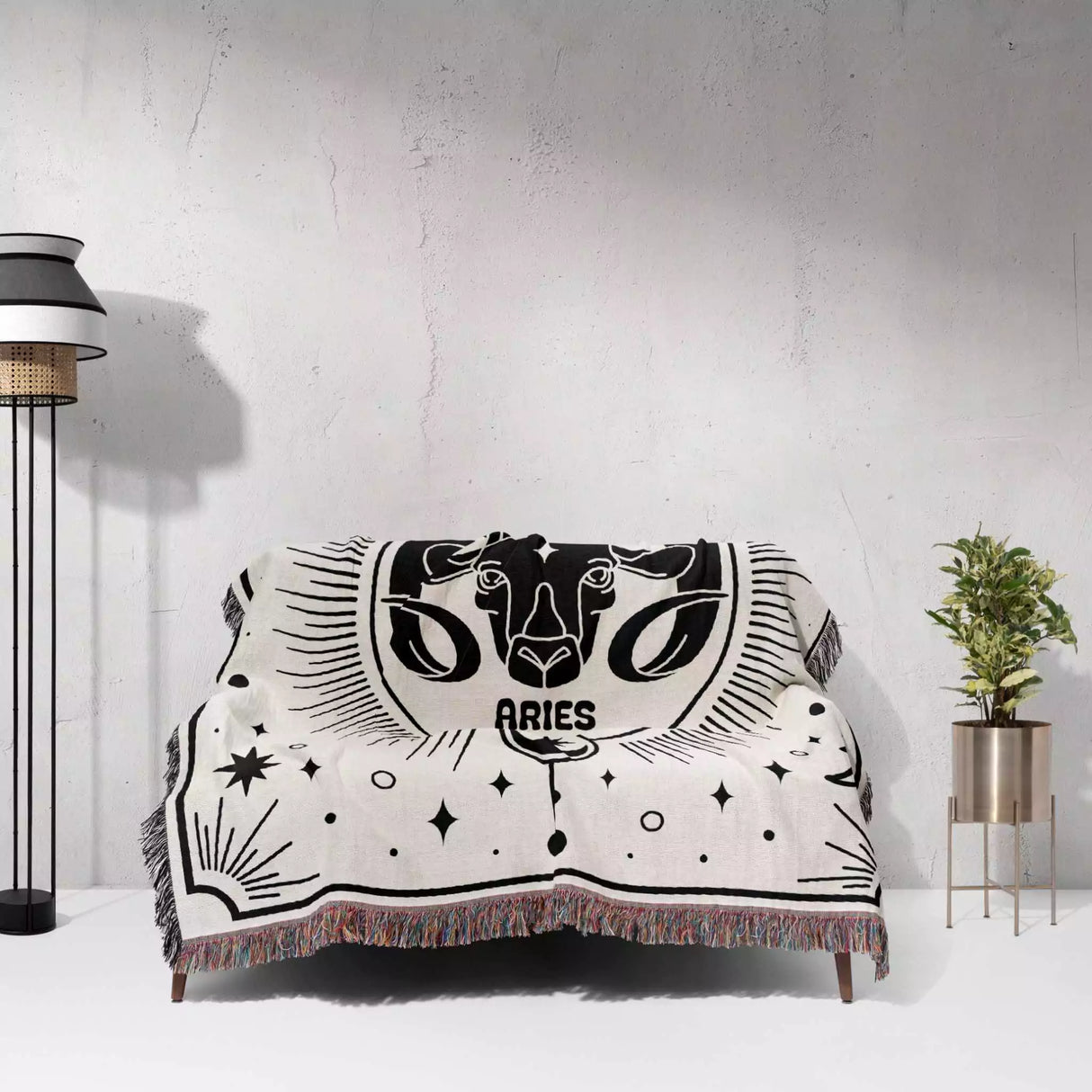 Aries Zodiac Blanket, Unique Birthday Gift Idea for Women and Men - DesignerOllie.com
