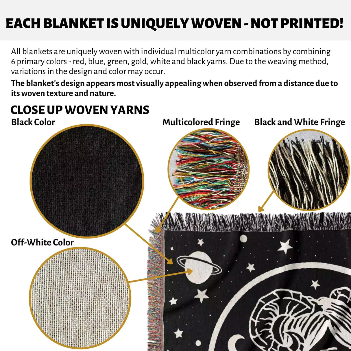 Aries Zodiac Sign Astrology Woman Woven Throw Blanket Tapestry - DesignerOllie.com