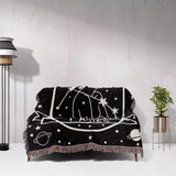 Aries Zodiac Sign Astrology Woman Woven Throw Blanket Tapestry - DesignerOllie.com