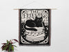 Black Cat Tarot Card The Empress Black and White Woven Throw Blanket and Tapestry