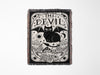 Black Cat Tarot Card The Little Devil Black and White Woven Throw Blanket and Tapestry