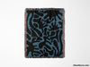 Black and Blue Coral Matisse Woven Throw Blanket