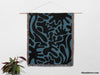 Black and Blue Coral Matisse Woven Throw Blanket