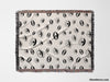 Black and White Evil Eye Eclectic Woven Throw Blanket