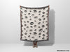 Black and White Evil Eye Eclectic Woven Throw Blanket