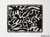 Black and White Matisse Coral Woven Throw Blanket